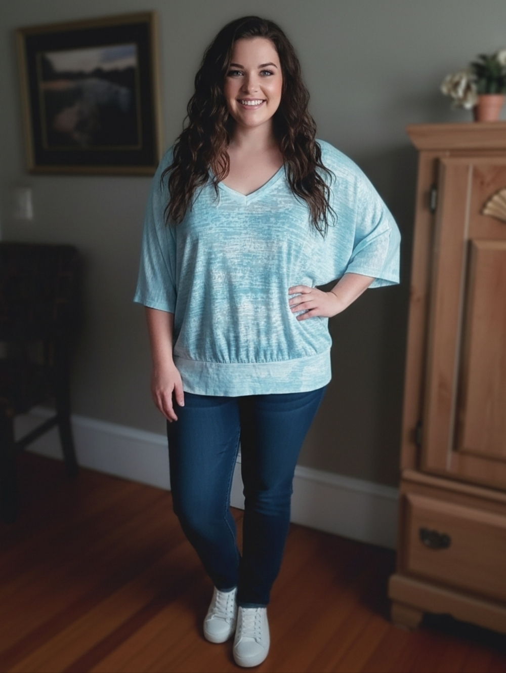 🔴 3/$15 Ideology Yoga Tie Dye V Neck Top